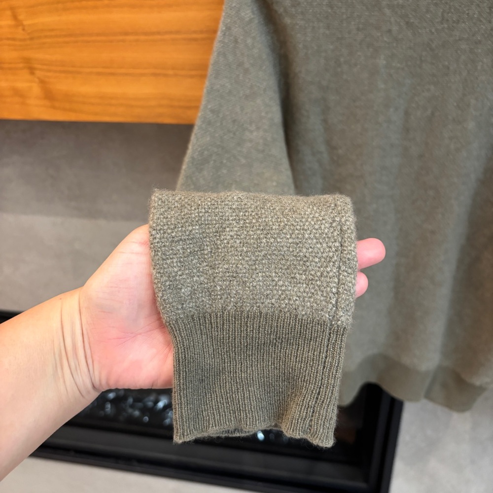 Ralph Lauren Purple Label Birdseye Cashmere Quarter Zip Slim Fit Sweater Sz S - Picture 14 of 14